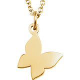 Sterling Silver Tiny Posh Butterfly 16-18" Necklace