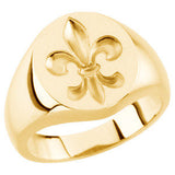 14K Yellow Signet Ring