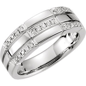 14K White 1-8 CTW Diamond Ring