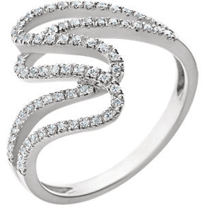 14K White 1-4 CTW Diamond Ring