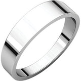 Platinum 3mm Flat Tapered Band