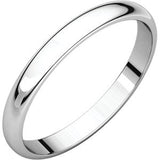 Sterling Silver 5mm Half Round Light Band