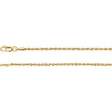 14K Yellow 1.85mm Rope Chain 7" Chain