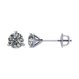 14K White 2 CTW Diamond Threaded Post Earrings