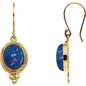 Lapis Cabochon Earrings