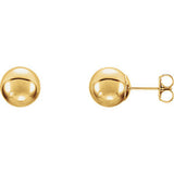 14K White 3mm Ball Earrings with Bright Finish