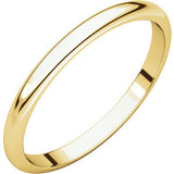 14K Rose 2.5mm Half Round Band