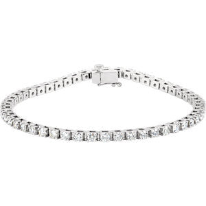 14K Yellow 3 1-2 CTW Diamond Line 7.25" Bracelet