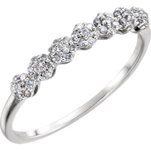 14K White 1-5 CTW Diamond Ring