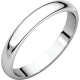 Sterling Silver 5mm Half Round Light Band