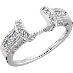 14K White 1-4 CTW Diamond Ring Enhancer