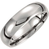 Titanium 6mm Domed Polished Band Size 6