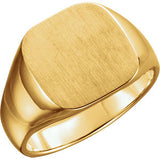 10K Yellow 16mm Men's Solid Signet Ring