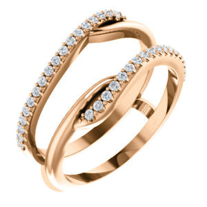 14K Rose 1-4 CTW Diamond Ring Guard