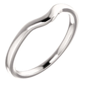 14K White Band for 4.8mm Round Ring