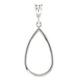 Sterling Silver 21x12.75mm Teardrop Pendant