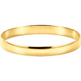 14K Yellow 2mm Half Round Bangle Bracelet