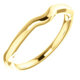 14K White Matching Band to 4.8mm Round Ring