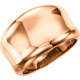 14K Rose Concave Ring