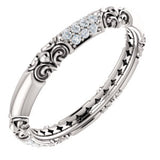 14K White 1-5 CTW Diamond Sculptural-Inspired Ring