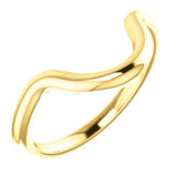 14K Yellow Band Mounting for 16x12mm Oval Ring