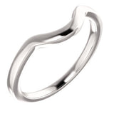 14K White Band for 9x4.5mm Marquise Ring