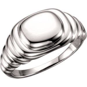 14K White Freeform Ring