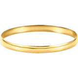 14K Yellow 2mm Half Round Bangle Bracelet