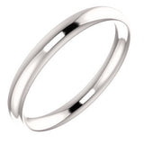 14K White Wedding Band