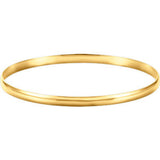 14K Yellow 2mm Half Round Bangle Bracelet