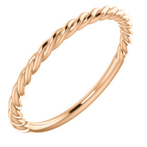 14K Rose Rope Band