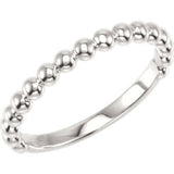 Sterling Silver Stackable Metal Fashion Ring