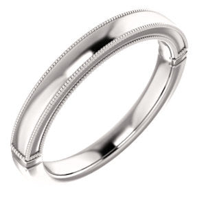 Sterling Silver Band for 9.4mm Round Ring