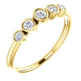 14K Rose 1/4 CTW Diamond Graduated Bezel Set Ring