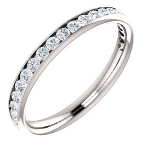 Platinum 3/8 CTW Diamond Band for 6.5mm Round Ring