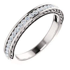 14K White 3-8 CTW Diamond Anniversary Band