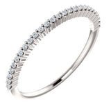 14K White 1-8 CTW Diamond Anniversary Band