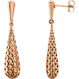 14K Yellow Pierced Style Earrings