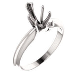 Platinum 6-Prong Marquise V-End Heavy Solitaire Engagement Ring