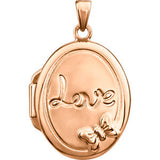 Sterling Silver Oval Love Locket