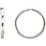 Sterling Silver 60mm Endless Hoop Tube Earrings