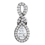 14K White 1-3 CTW Diamond Pendant