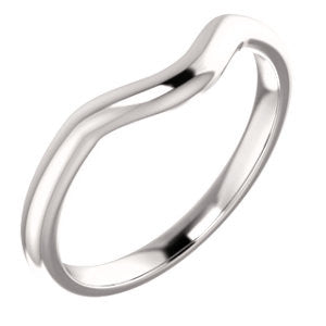 14K White Band for 5.8mm Round Ring