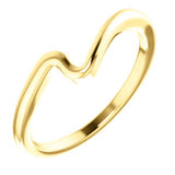 14K Yellow Band for 3.5mm, 4mm, 4.4mm Round Engagement Ring