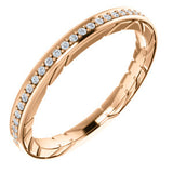 14K Rose 1/6CTW Diamond Anniversary Band