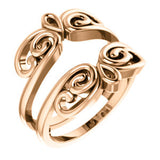 14K Rose Bridal Ring Guard