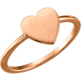 Continuum Sterling Silver Heart Engravable Ring