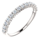 14K White 1-8 CTW Diamond Anniversary Band