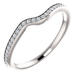 14K White 1/6 CTW Diamond Band for 6mm Round Ring