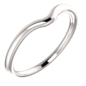 18K White Band for 7x5mm Oval Ring